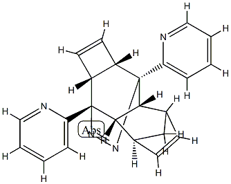 2aα,3,3aα,4,7,7aα,8,8aα-Octahydro-3,8-di(2-pyridinyl)-3β,8β-epiazo-4β,7β-methanocyclobuta[b]naphthalene 结构式