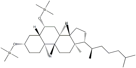 3β,6β-Bis[(trimethylsilyl)oxy]-5α-cholestane 结构式