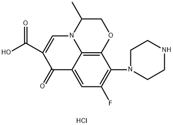 Desmethyl Ofloxacin Hydrochloride 结构式