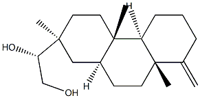 (R)-1-[(2S,4aβ,4bα,8aβ,10aα)-Tetradecahydro-2,4a,8a-trimethyl-8-methylenephenanthren-2-yl]-1,2-ethanediol 结构式