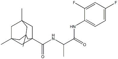 Tricyclo[3.3.1.13,7]decane-1-carboxamide, N-[2-[(2,4-difluorophenyl)amino]-1-methyl-2-oxoethyl]-3,5,7-trimethyl- (9CI) 结构式