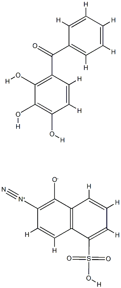 6-重氮基-5,6-二氢-5-氧代萘-1-磺酸单(2,3,4-三羟基二苯甲酮)酯 结构式