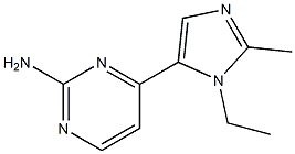 2-Pyrimidinamine,4-(1-ethyl-2-methyl-1H-imidazol-5-yl)-(9CI) 结构式