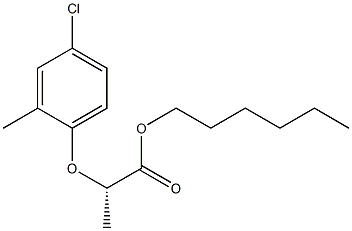 hexyl (±)-2-(4-chloro-2-methylphenoxy)propionate 结构式