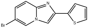 6-broMo-2-(thiophen-2-yl)H-iMidazo[1,2-a]pyridine 结构式