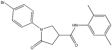 1-(4-bromophenyl)-N-(2,5-dimethylphenyl)-5-oxopyrrolidine-3-carboxamide 结构式