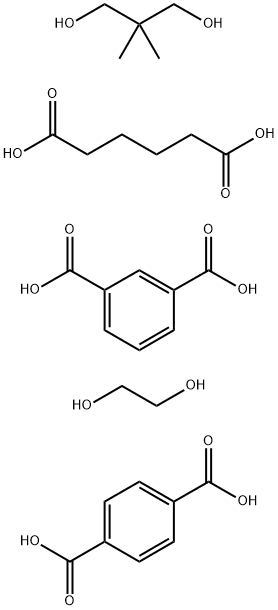 1,3-苯二羧酸与1,4-苯二羧酸、2,2-二甲基-1,3-丙二醇、1,2-乙二醇和己二酸的聚合物 结构式