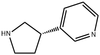 Pyridine, 3-(3S)-3-pyrrolidinyl- (9CI) 结构式