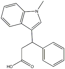 (3S)-(+)-3-(1-甲基吲哚)-3-苯丙酸 结构式