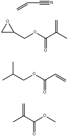 丙烯腈与甲基丙烯酸缩水甘油酯、丙烯酸异丁酯和甲基丙烯酸甲酯的聚合物 结构式