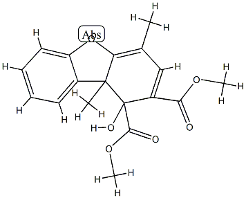 1,9b-Dihydro-1-hydroxy-4,9b-dimethyl-1,2-dibenzofurandicarboxylic acid dimethyl ester 结构式