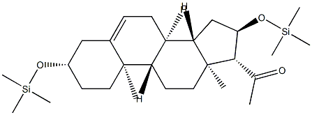 3β,16α-Bis(trimethylsiloxy)pregn-5-en-20-one 结构式