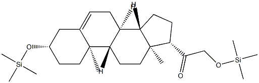 3β,21-Bis(trimethylsiloxy)pregn-5-en-20-one 结构式