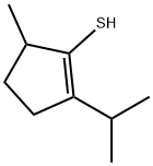 1-Cyclopentene-1-thiol,5-methyl-2-(1-methylethyl)-(9CI) 结构式