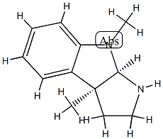 1,2,3,3a,8,8aα-Hexahydro-3aα,8-dimethylpyrrolo[2,3-b]indole 结构式