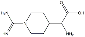 α-Amino-1-(aminoiminomethyl)-4-piperidineacetic acid 结构式