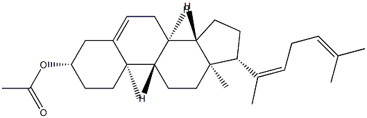 Cholesta-5,20(22),24-trien-3β-ol acetate 结构式