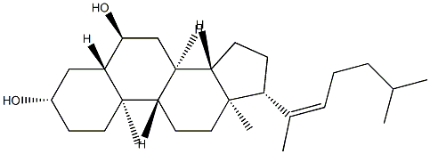5α-Cholest-20(22)-ene-3β,6α-diol 结构式