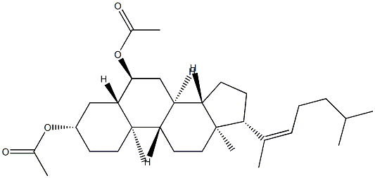 5α-Cholest-20(22)-ene-3β,6α-diol diacetate 结构式