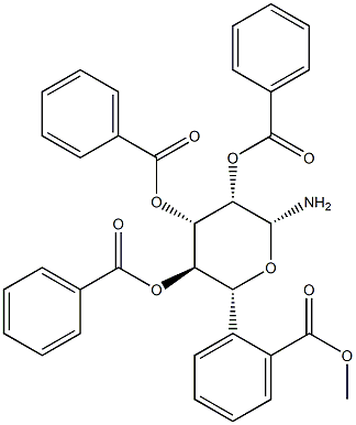 2-O,3-O,4-O,6-O-Tetrabenzoyl-β-D-mannopyranosylamine 结构式