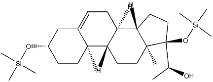 (20S)-3β,17-Bis(trimethylsilyloxy)pregn-5-en-20-ol 结构式