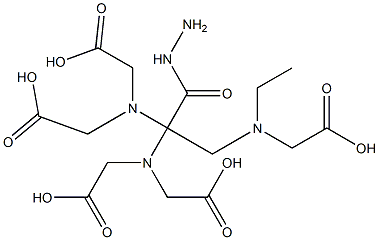 N4,NΑ,NΑ,NΕ,NΕ-[五(羧甲基)〕-N4-(羧甲基)-2,6-二氨基-4-氮杂己酰肼 结构式