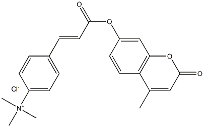 4-methylumbelliferyl-4-trimethylammonium cinnamate 结构式