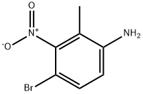 4-溴-2-甲基-3-硝基苯胺 结构式