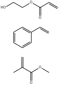 2-Propenoic acid, 2-methyl-, methyl ester, polymer with ethenylbenzene and 2-hydroxyethyl 2-propenoate 结构式