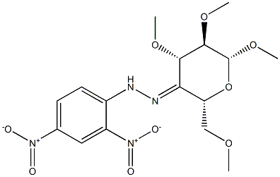 (Methyl 2-O,3-O,6-O-trimethyl-β-D-xylo-4-hexosulopyranoside)2,4-dinitrophenyl hydrazone 结构式