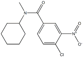 4-chloro-N-cyclohexyl-N-methyl-3-nitrobenzamide 结构式