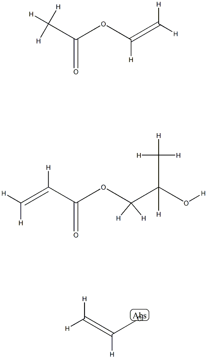 氯乙烯、乙酸乙烯酯、丙烯酸-β-羟丙酯三元共聚树脂 结构式