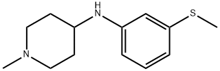 1-甲基-N-[3-(甲基硫烷基)苯基]哌啶-4-胺 结构式