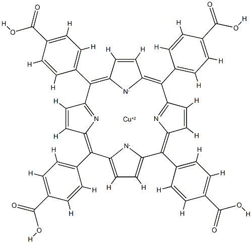 MESO-四(4-甲氧基苯基)卟啉铜 结构式