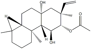 8,11-Dihydroxypimar-15-en-12-yl acetate 结构式