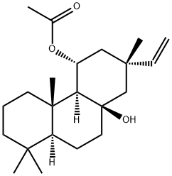 (2S)-2β-Ethenyl-2,3,4,4aβ,4b,5,6,7,8,8aβ,9,10-dodecahydro-2,4bα,8,8-tetramethylphenanthrene-4β,10aα(1H)-diol 4-acetate 结构式