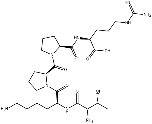 H-THR-LYS-PRO-PRO-ARG-OH 结构式