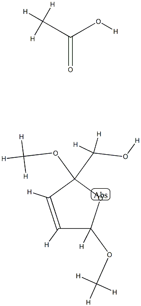 (2,5-二甲氧基-2,5-二氢呋喃-2-基)乙酸甲酯 结构式