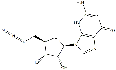 5'-叠氮基-5'-脱氧鸟苷 结构式