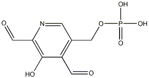 2-nor-2-formylpyridoxal-5'-phosphate 结构式