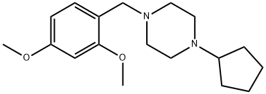 1-cyclopentyl-4-(2,4-dimethoxybenzyl)piperazine 结构式