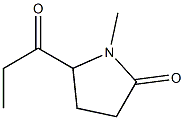 2-Pyrrolidinone,1-methyl-5-(1-oxopropyl)-(9CI) 结构式