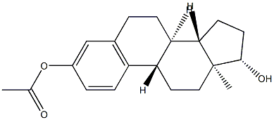 雌二醇-3-乙酸酯 结构式