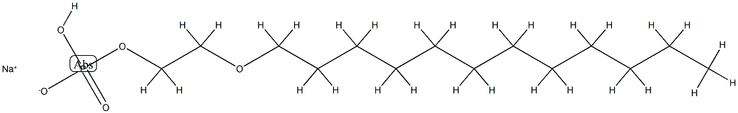 月桂醇聚醚-2 磷酸酯钠 结构式