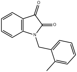 1-(2-甲基苄基)二氢吲哚-2,3-二酮 结构式