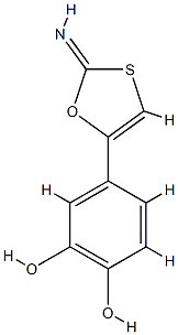 1,2-Benzenediol,4-(2-imino-1,3-oxathiol-5-yl)-(9CI) 结构式