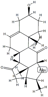 (14β,17R,20S)-3β-Hydroxy-12α,20-epoxypregn-5-ene-11,15-dione 结构式