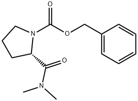(S)-N-CARBOBENZOXYL-N,N-DIMETHYL-L-PROLINAMIDE 结构式