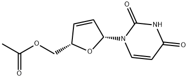 Uridine, 2',3'-didehydro-2',3'-dideoxy-, 5'-acetate 结构式