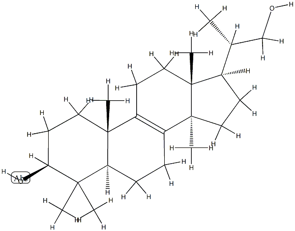 23,24,25,26,27-Pentanor-5α-lanosta-8-ene-3β,22-diol 结构式